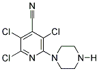 2,3,5-TRICHLORO-6-PIPERAZIN-1-YLISONICOTINONITRILE Struktur