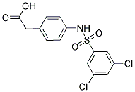 (4-[[(3,5-DICHLOROPHENYL)SULFONYL]AMINO]PHENYL)ACETIC ACID Struktur