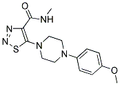 5-[4-(4-METHOXYPHENYL)PIPERAZIN-1-YL]-N-METHYL-1,2,3-THIADIAZOLE-4-CARBOXAMIDE Struktur