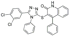 3-(5-(3,4-DICHLOROPHENYL)-4-PHENYL-4H-1,2,4-TRIAZOL-3-YLTHIO)-4-PHENYLQUINOLIN-2(1H)-ONE Struktur