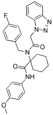 1-(2-(1H-BENZO[D][1,2,3]TRIAZOL-1-YL)-N-(4-FLUOROBENZYL)ACETAMIDO)-N-(4-METHOXYPHENYL)CYCLOHEXANECARBOXAMIDE Struktur