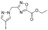 1,2,4-OXADIAZOLE-5-CARBOXYLIC ACID, 3-[(4-IODO-1H-PYRAZOL-1-YL)METHYL]-, ETHYL ESTER Struktur