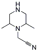 1-(CYANOMETHYL)-2,6-DIMETHYLPIPERAZINE Struktur