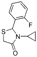 3-CYCLOPROPYL-2-(2-FLUOROPHENYL)-1,3-THIAZOLIDIN-4-ONE Struktur