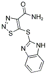 5-(1H-BENZIMIDAZOL-2-YLTHIO)-1,2,3-THIADIAZOLE-4-CARBOXAMIDE Struktur