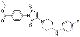 ETHYL 4-{3-[4-(4-FLUOROANILINO)-1-PIPERIDINYL]-2,5-DIOXO-2,5-DIHYDRO-1H-PYRROL-1-YL}BENZOATE Struktur