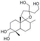 SPIRO{2-[2-(HYDROXYMETHYL)TETRAHYDRO-2-FURANYL]-1-ETHANOL-5,5'-[(1'R,4'A'R)-1-(HYDROXYMETHYL)-1,4A,6-TRIMETHYLDECAHYDRO-2-NAPHTHALENOL]} Struktur