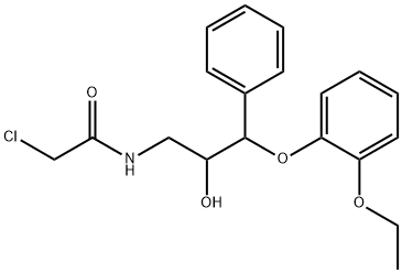 (2RS,3RS)-1-CHLOROACETYLAMINO-3-(2-ETHOXYPHENOXY)-2-HYDROXY-3-PHENYLPROPANE Struktur