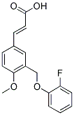 (2E)-3-(3-[(2-FLUOROPHENOXY)METHYL]-4-METHOXYPHENYL)-2-PROPENOIC ACID Struktur