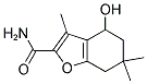 4-HYDROXY-3,6,6-TRIMETHYL-4,5,6,7-TETRAHYDRO-1-BENZOFURAN-2-CARBOXAMIDE Struktur