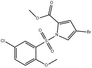 METHYL 4-BROMO-1-[(5-CHLORO-2-METHOXYPHENYL)SULFONYL]-1H-PYRROLE-2-CARBOXYLATE Struktur