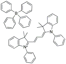 2-[(E)-3-(3,3-DIMETHYL-1-PHENYL-1,3-DIHYDRO-2H-INDOL-2-YLIDENE)-1-PROPENYL]-3,3-DIMETHYL-1-PHENYL-3H-INDOLIUM TETRAPHENYLBORATE Struktur