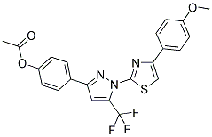 4-[1-[4-(4-METHOXYPHENYL)-1,3-THIAZOL-2-YL]-5-(TRIFLUOROMETHYL)-1H-PYRAZOL-3-YL]PHENYL ACETATE Struktur