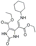 ETHYL 5-[(Z)-2-(CYCLOHEXYLAMINO)-1-(ETHOXYCARBONYL)VINYL]-2-OXO-2,3-DIHYDRO-1H-IMIDAZOLE-4-CARBOXYLATE Struktur