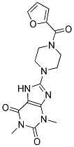 8-[4-(2-FUROYL)PIPERAZIN-1-YL]-1,3-DIMETHYL-3,7-DIHYDRO-1H-PURINE-2,6-DIONE Struktur