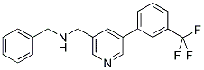 1-PHENYL-N-((5-[3-(TRIFLUOROMETHYL)PHENYL]PYRIDIN-3-YL)METHYL)METHANAMINE Struktur