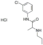 N-(3-CHLOROPHENYL)-2-(PROPYLAMINO)PROPANAMIDE HYDROCHLORIDE Struktur