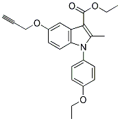 ETHYL 1-(4-ETHOXYPHENYL)-2-METHYL-5-(PROP-2-YNYLOXY)-1H-INDOLE-3-CARBOXYLATE Struktur