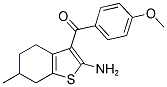 (2-AMINO-6-METHYL-4,5,6,7-TETRAHYDRO-1-BENZOTHIEN-3-YL)(4-METHOXYPHENYL)METHANONE Struktur