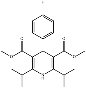 DIMETHYL 1,4-DIHYDRO-2,6-DIISOPROPYL-4-(4-FLUOROPHENYL)-PYRIDINE-3,5-DICARBOXYLATE Struktur