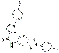 5-(4-CHLOROPHENYL)-N-[2-(3,4-DIMETHYLPHENYL)-2H-1,2,3-BENZOTRIAZOL-5-YL]-2-FURAMIDE Struktur