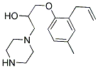 1-(2-ALLYL-4-METHYL-PHENOXY)-3-PIPERAZIN-1-YL-PROPAN-2-OL Struktur