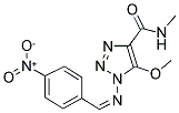 5-METHOXY-N-METHYL-1-{[(1Z)-(4-NITROPHENYL)METHYLENE]AMINO}-1H-1,2,3-TRIAZOLE-4-CARBOXAMIDE Struktur