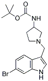 1-(6-BROMO-1H-INDOL-3-YLMETHYL)-PYRROLIDIN-3-CARBAMIC ACID TERT-BUTYL ESTER Struktur