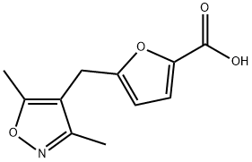 5-(3,5-DIMETHYL-ISOXAZOL-4-YLMETHYL)-FURAN-2-CARBOXYLIC ACID Struktur