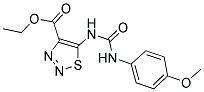 ETHYL 5-({[(4-METHOXYPHENYL)AMINO]CARBONYL}AMINO)-1,2,3-THIADIAZOLE-4-CARBOXYLATE Struktur