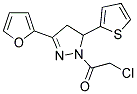 1-(CHLOROACETYL)-3-(2-FURYL)-5-THIEN-2-YL-4,5-DIHYDRO-1H-PYRAZOLE Struktur