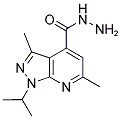 1-ISOPROPYL-3,6-DIMETHYL-1H-PYRAZOLO[3,4-B]PYRIDINE-4-CARBOXYLIC ACID HYDRAZIDE Struktur