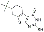 7-TERT-BUTYL-2-MERCAPTO-5,6,7,8-TETRAHYDRO[1]BENZOTHIENO[2,3-D]PYRIMIDINE-4(3H)-THIONE Struktur