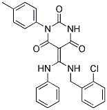 5-{(Z)-ANILINO[(2-CHLOROBENZYL)AMINO]METHYLIDENE}-1-(4-METHYLPHENYL)-2,4,6(1H,3H)-PYRIMIDINETRIONE Struktur