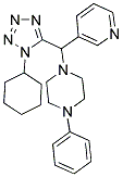 1-((1-CYCLOHEXYL-1H-TETRAZOL-5-YL)(PYRIDIN-3-YL)METHYL)-4-PHENYLPIPERAZINE Struktur