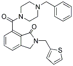 7-[(4-BENZYL-1-PIPERAZINYL)CARBONYL]-2-(2-THIENYLMETHYL)-1-ISOINDOLINONE Struktur