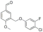 3-[(4-CHLORO-3-FLUOROPHENOXY)METHYL]-4-METHOXYBENZALDEHYDE Struktur