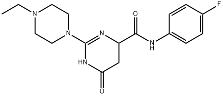 2-(4-ETHYLPIPERAZIN-1-YL)-N-(4-FLUOROPHENYL)-6-OXO-3,4,5,6-TETRAHYDROPYRIMIDINE-4-CARBOXAMIDE Struktur