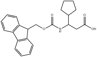 (S)-3-CYCLOPENTYL-3-(9H-FLUOREN-9-YLMETHOXYCARBONYLAMINO)-PROPIONIC ACID Struktur