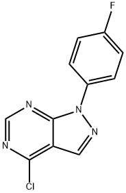 4-CHLORO-1-(4-FLUOROPHENYL)-1H-PYRAZOLO[3,4-D]PYRIMIDINE Struktur