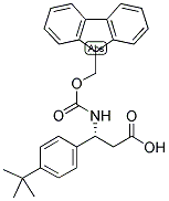 (R)-3-(4-TERT-BUTYL-PHENYL)-3-(9H-FLUOREN-9-YLMETHOXYCARBONYLAMINO)-PROPIONIC ACID Struktur