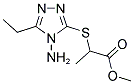 METHYL 2-[(4-AMINO-5-ETHYL-4H-1,2,4-TRIAZOL-3-YL)SULFANYL]PROPANOATE Struktur