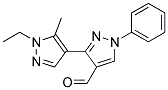 1'-ETHYL-5'-METHYL-1-PHENYL-1 H ,1' H-[3,4']BIPYRAZOLYL-4-CARBALDEHYDE Struktur