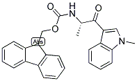 L-1-(FMOC-AMINO)-1-METHYL-2-(1-METHYL-1H-INDOL-3-YL)-2-OXOETHANE Struktur