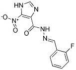 N'-[(1E)-(2-FLUOROPHENYL)METHYLENE]-5-NITRO-1H-IMIDAZOLE-4-CARBOHYDRAZIDE Struktur