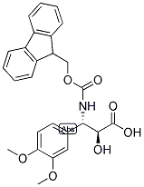 N-FMOC-3-(S)-AMINO-2-(S)-HYDROXY-3-(3,4-DIMETHOXY-PHENYL)-PROPIONIC ACID Struktur