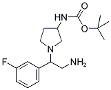 3-N-BOC-AMINO-1-[2-AMINO-1-(3-FLUORO-PHENYL)-ETHYL]-PYRROLIDINE Struktur