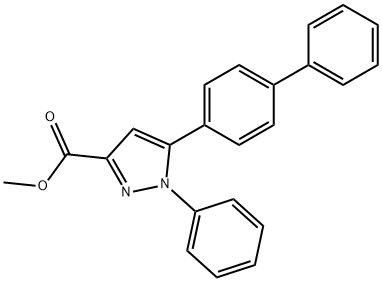 5-BIPHENYL-4-YL-1-PHENYL-1H-PYRAZOLE-3-CARBOXYLIC ACID METHYL ESTER Struktur