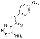 5-AMINO-N-(4-METHOXYPHENYL)-1,2,3-THIADIAZOLE-4-CARBOTHIOAMIDE Struktur