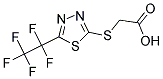 ([5-(1,1,2,2,2-PENTAFLUOROETHYL)-1,3,4-THIADIAZOL-2-YL]SULFANYL)ACETIC ACID Struktur